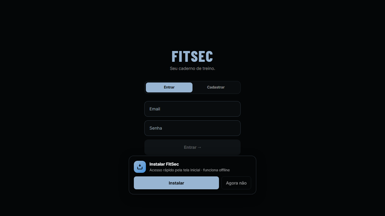 Tela do projeto FitSec